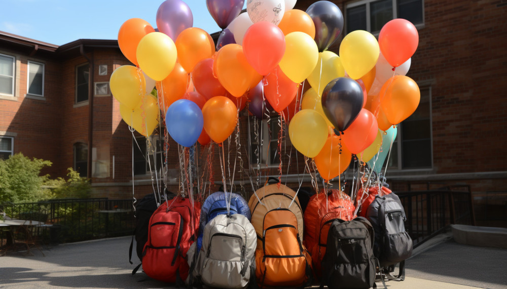 International - Les ballons sac à dos et les drapeaux comme outils d'engagement communautaire